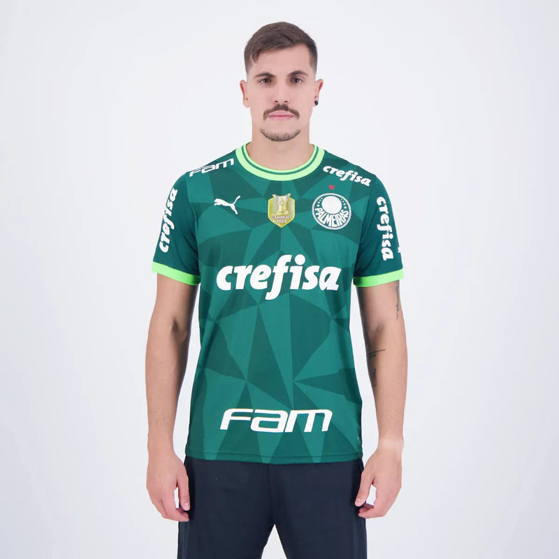 Camisa Palmeiras Puma l 23/24 Torcedor Masculina Campeão Brasileirão 2023 com Patrocínio